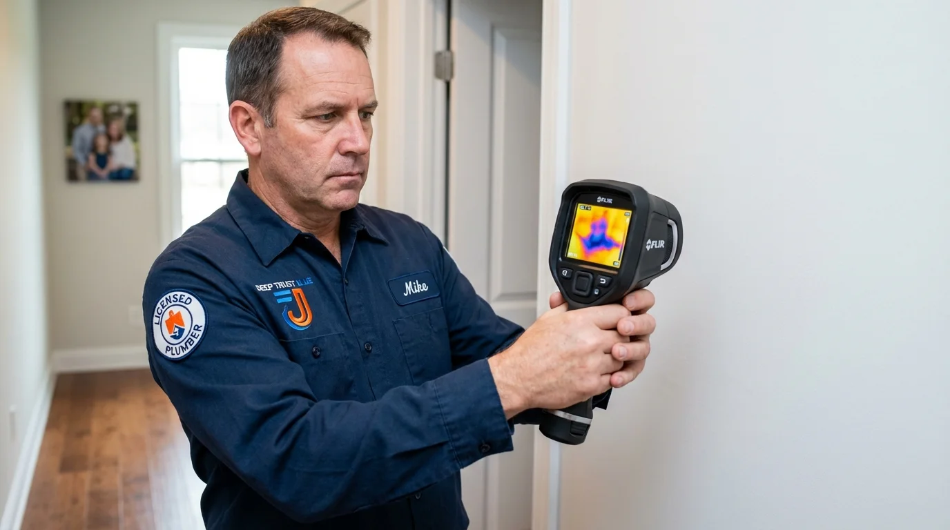 Thermal imaging leak detection by Johns Plumbing LLC in Womelsdorf